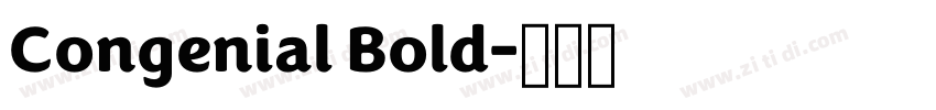 Congenial Bold字体转换